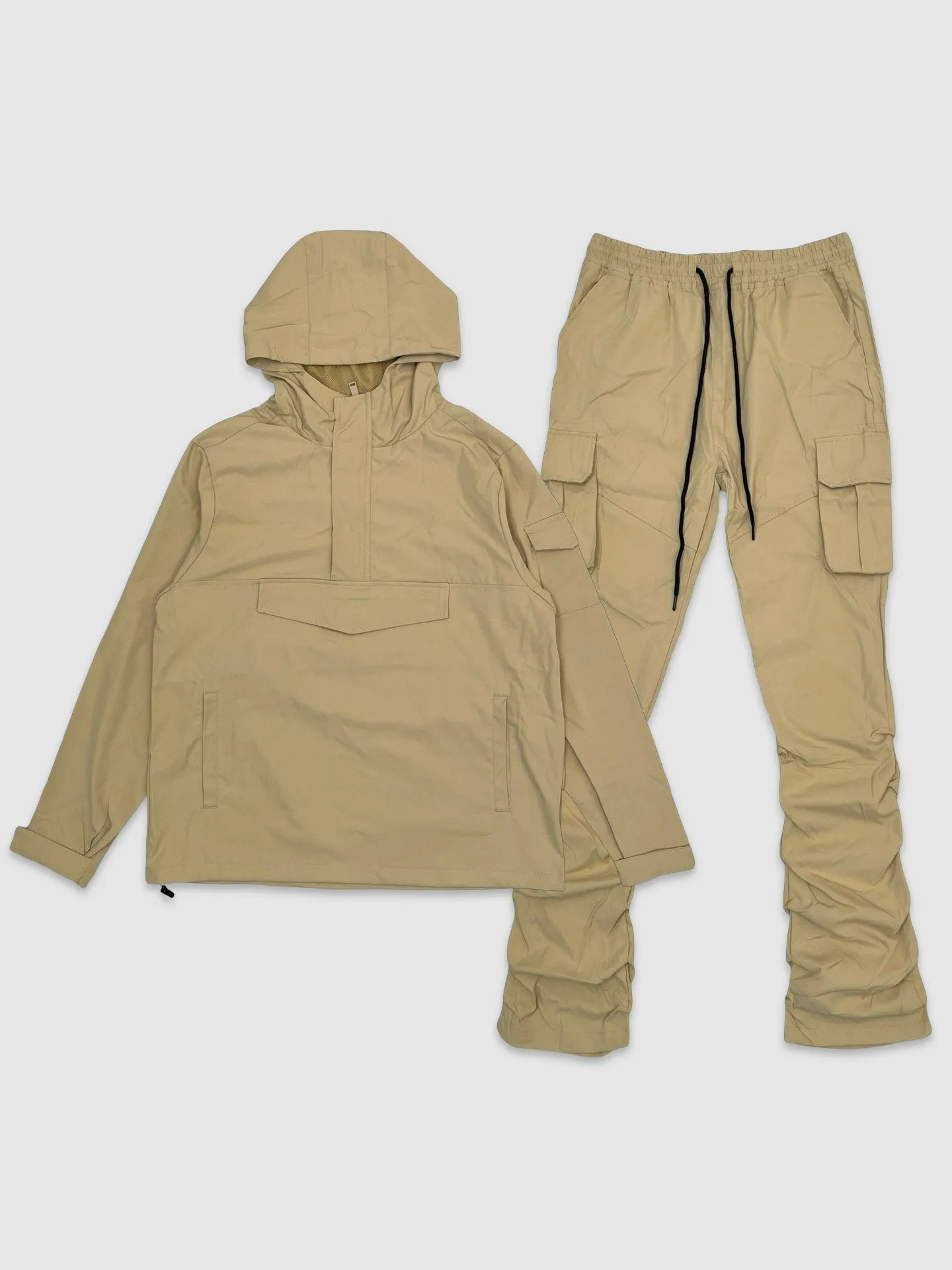 REB-100522SET-Anorak Jacket & Cargo Stack Pants Set