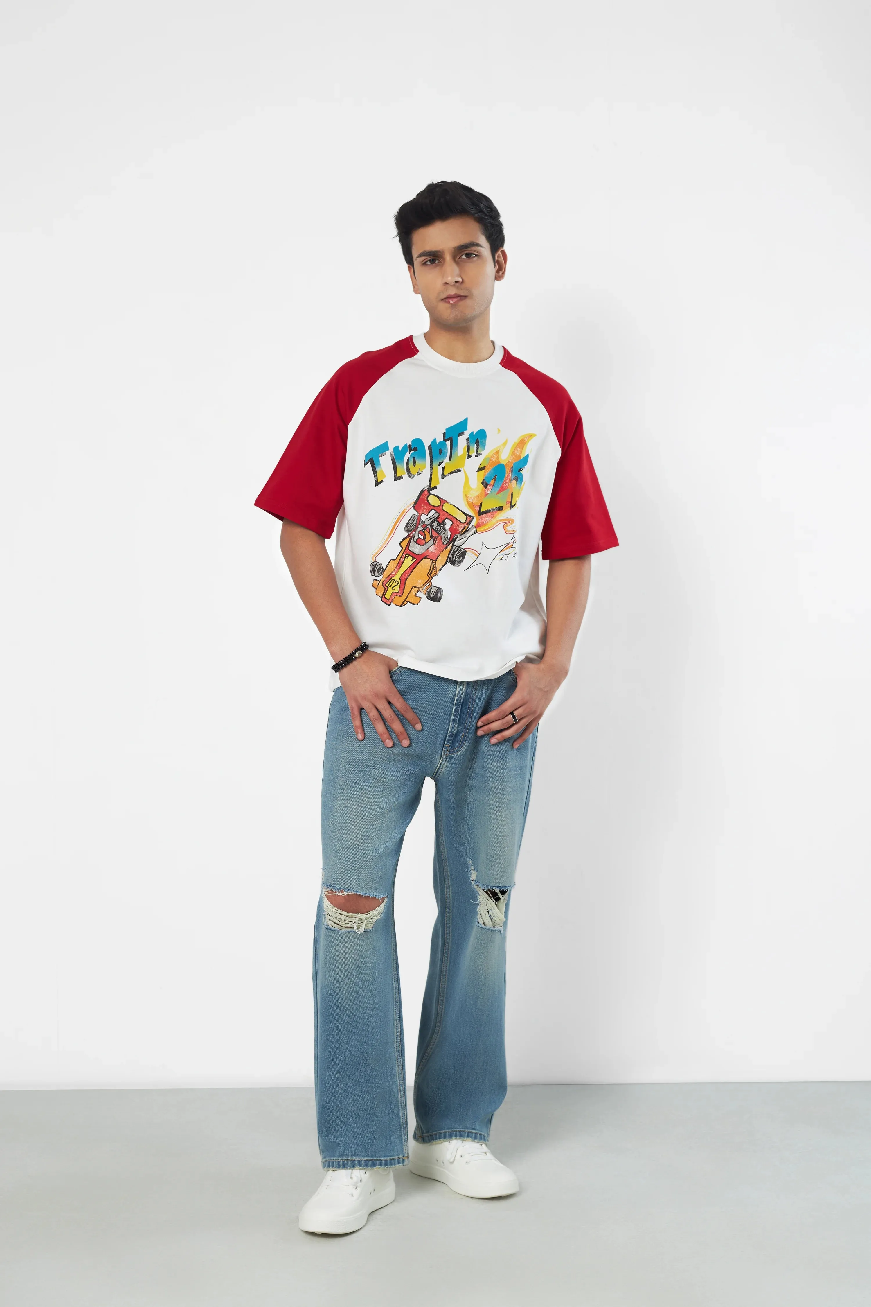 Red Turbo Drift Raglan T-Shirt