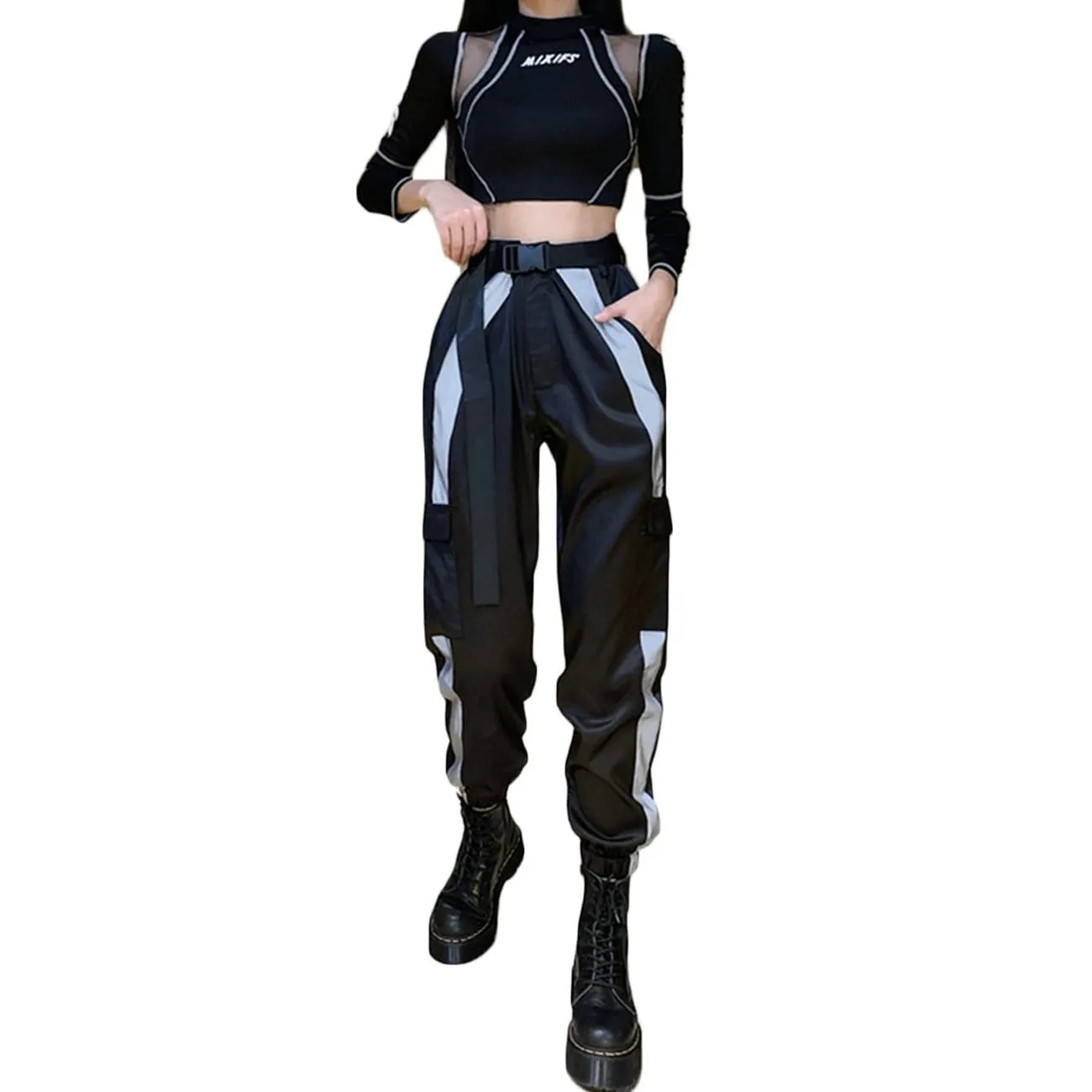 Reflective Strip Cargo Pants