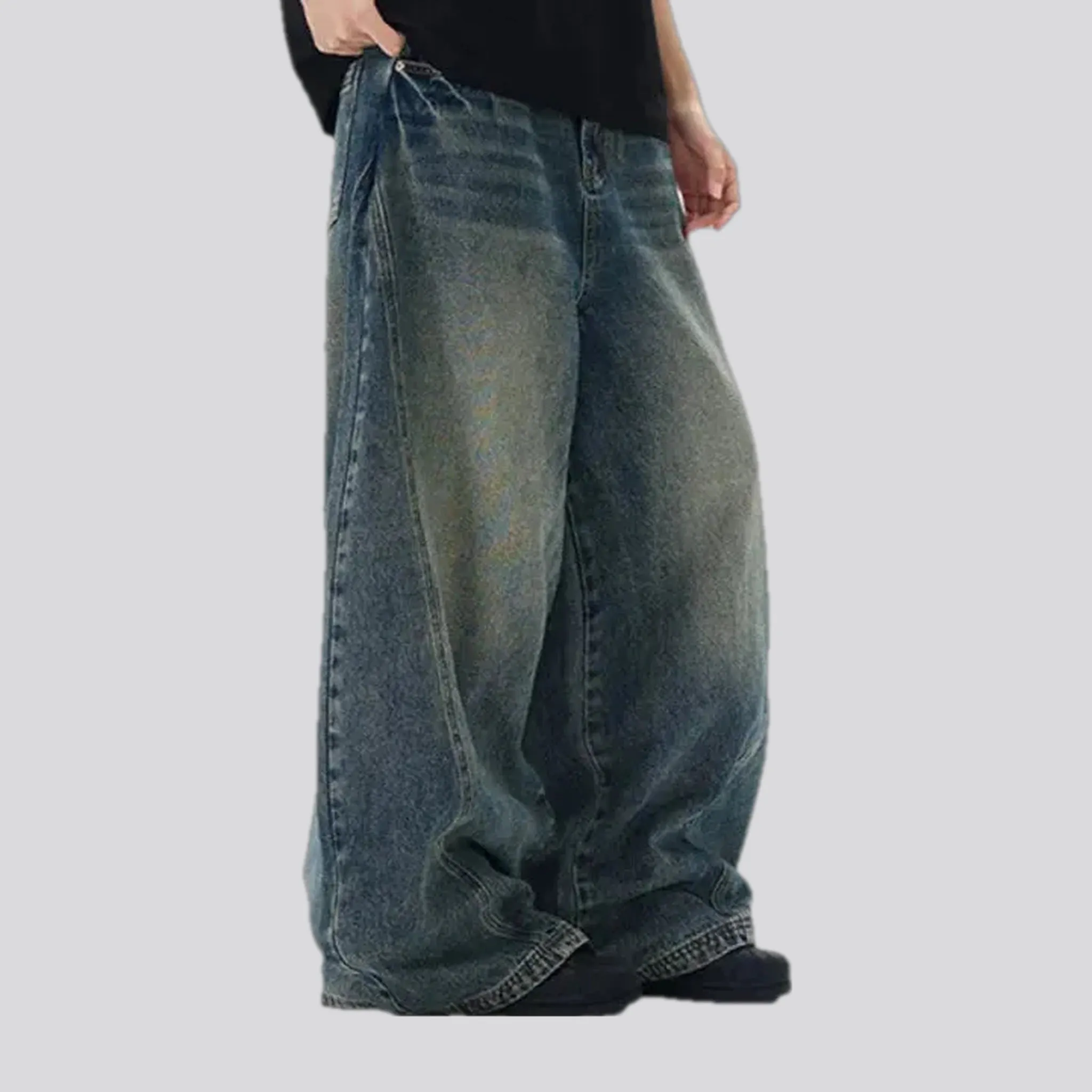 Retro faded men's jeans