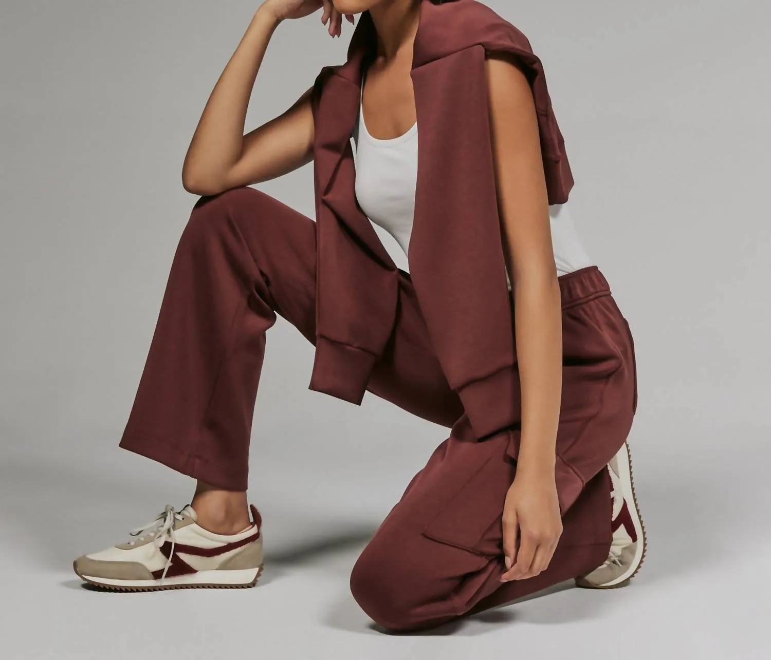 Rev Cargo Pants In Brick Red