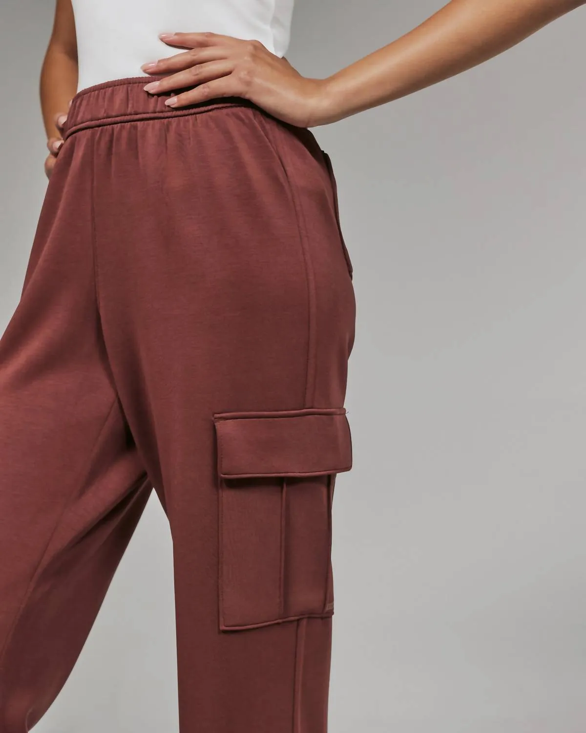 Rev Cargo Pants In Brick Red