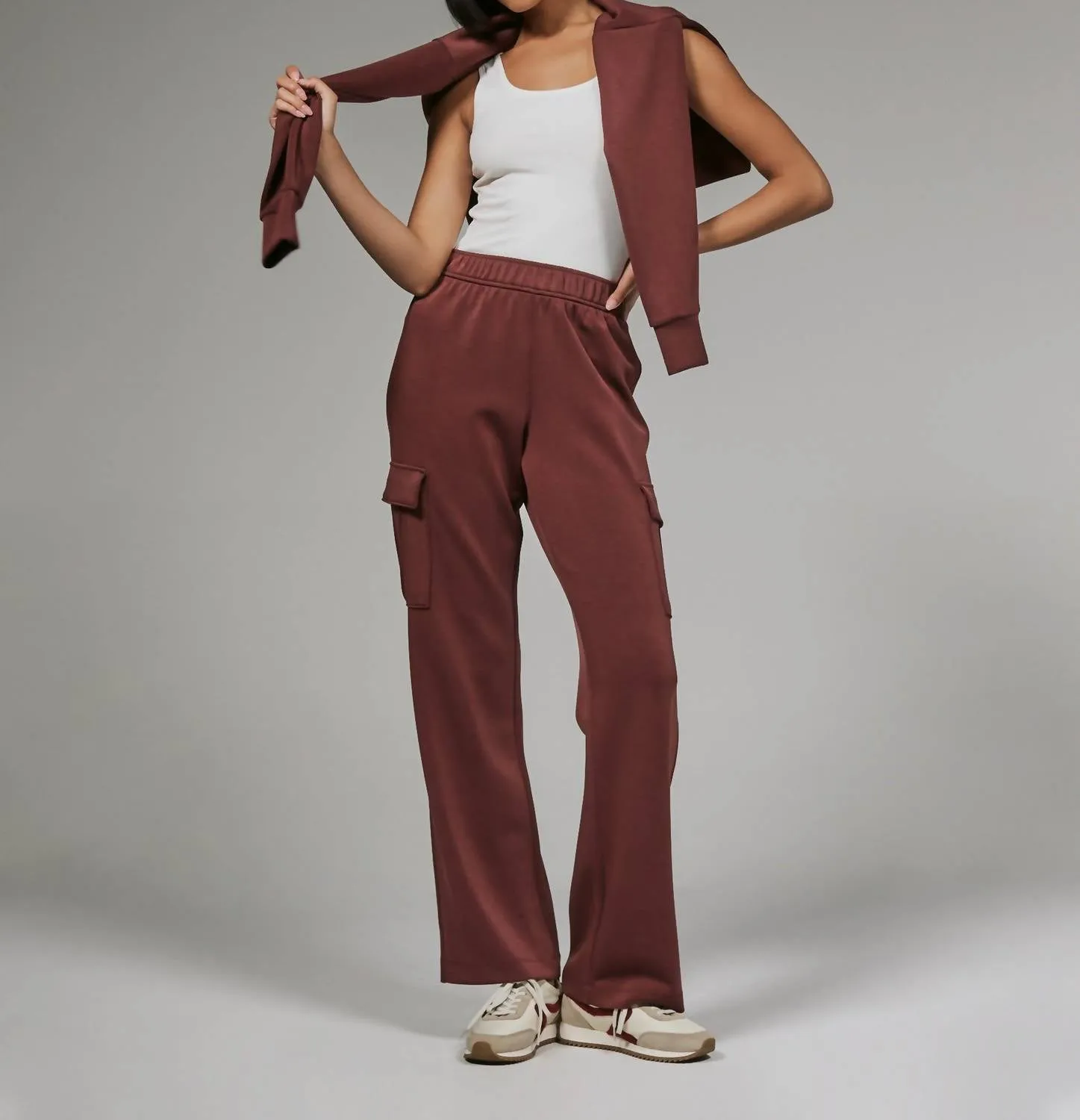 Rev Cargo Pants In Brick Red