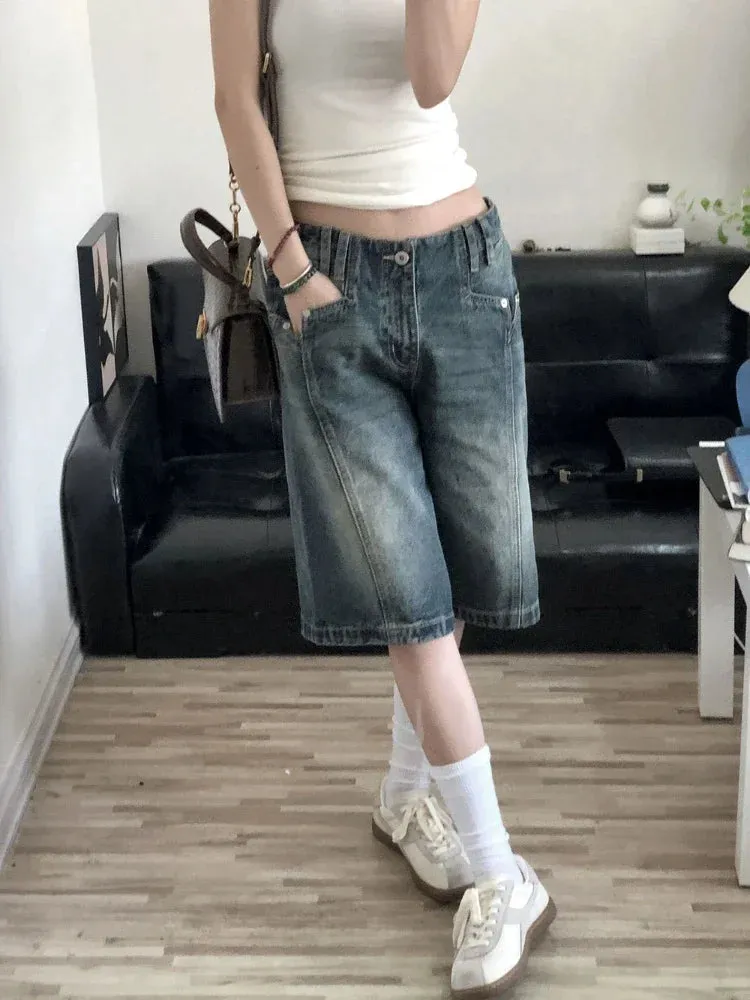 Revivi Vintage Baggy Denim Bermuda Jorts (Jeans Shorts)
