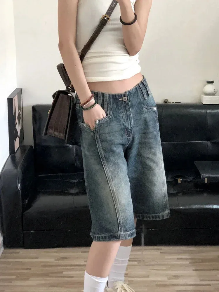 Revivi Vintage Baggy Denim Bermuda Jorts (Jeans Shorts)