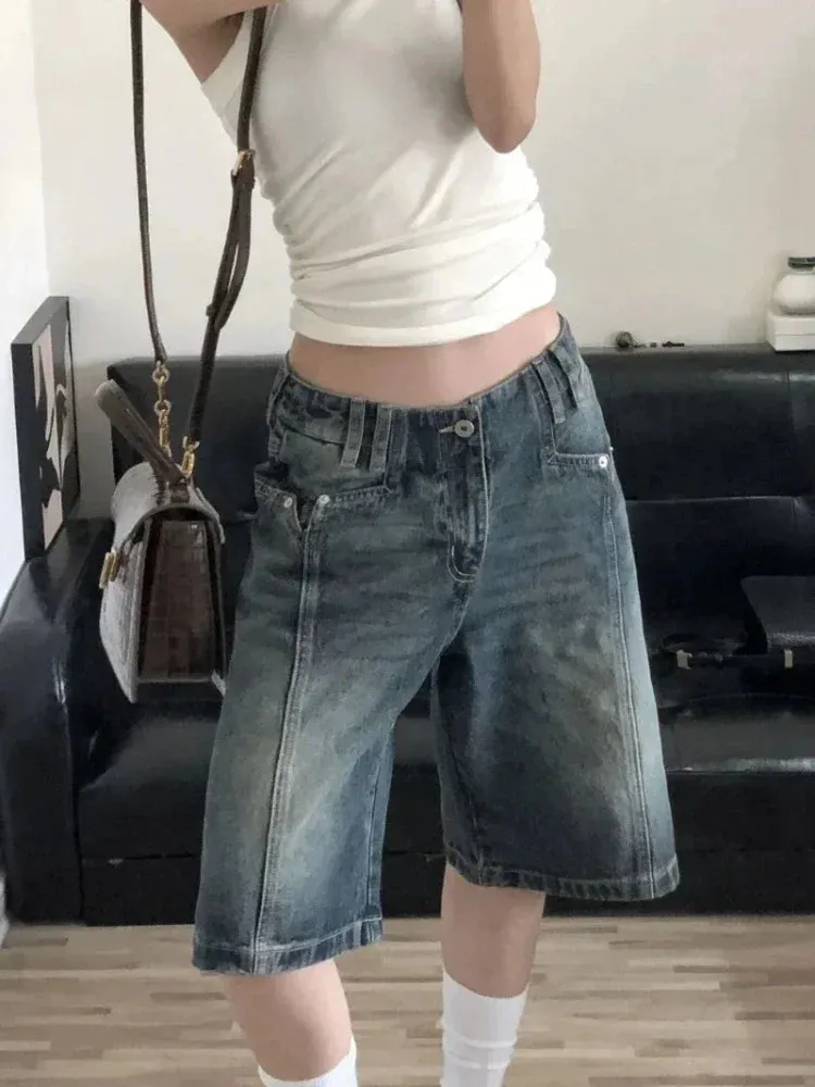 Revivi Vintage Baggy Denim Bermuda Jorts (Jeans Shorts)