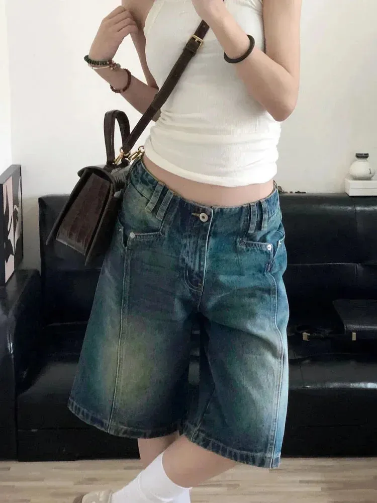 Revivi Vintage Baggy Denim Bermuda Jorts (Jeans Shorts)