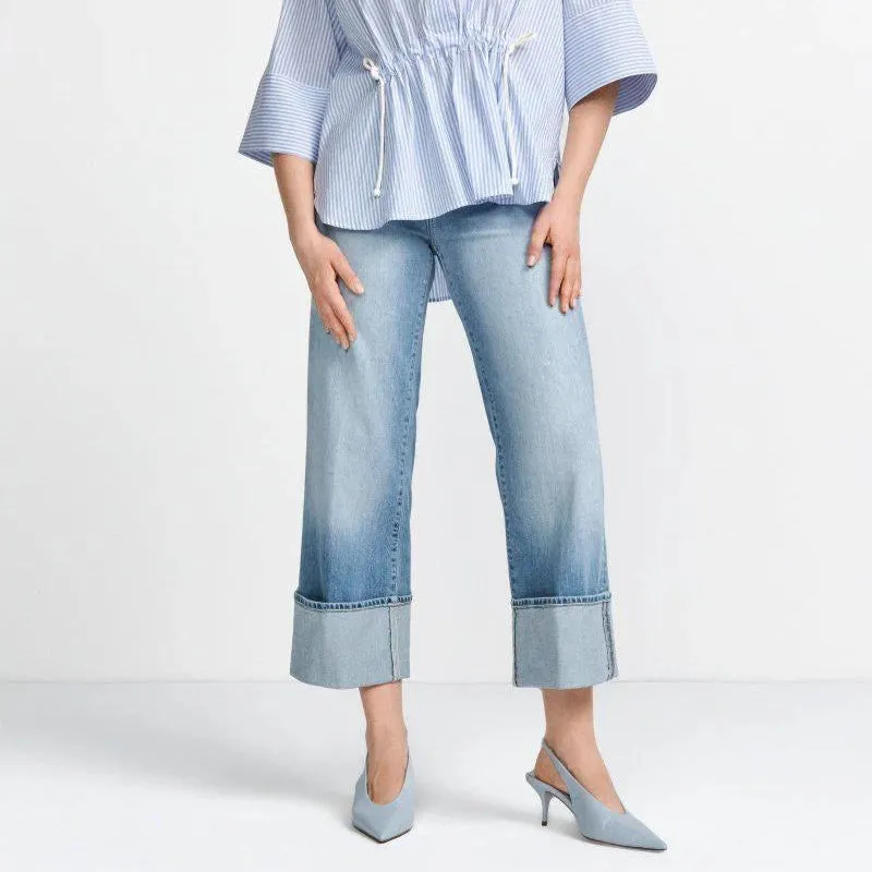 Rich & Royal Culotte Roll Up Denim Jeans