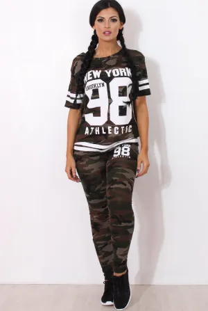 Rien Dark Camouflage Two Piece Set