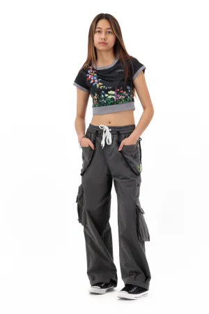 RoamFit Wide-Leg Baggy Trouser - GRAY