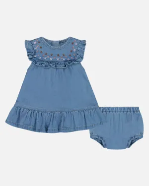 Robe denim pour bébé G30A15