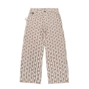 Rope Chain Twill Pants White
