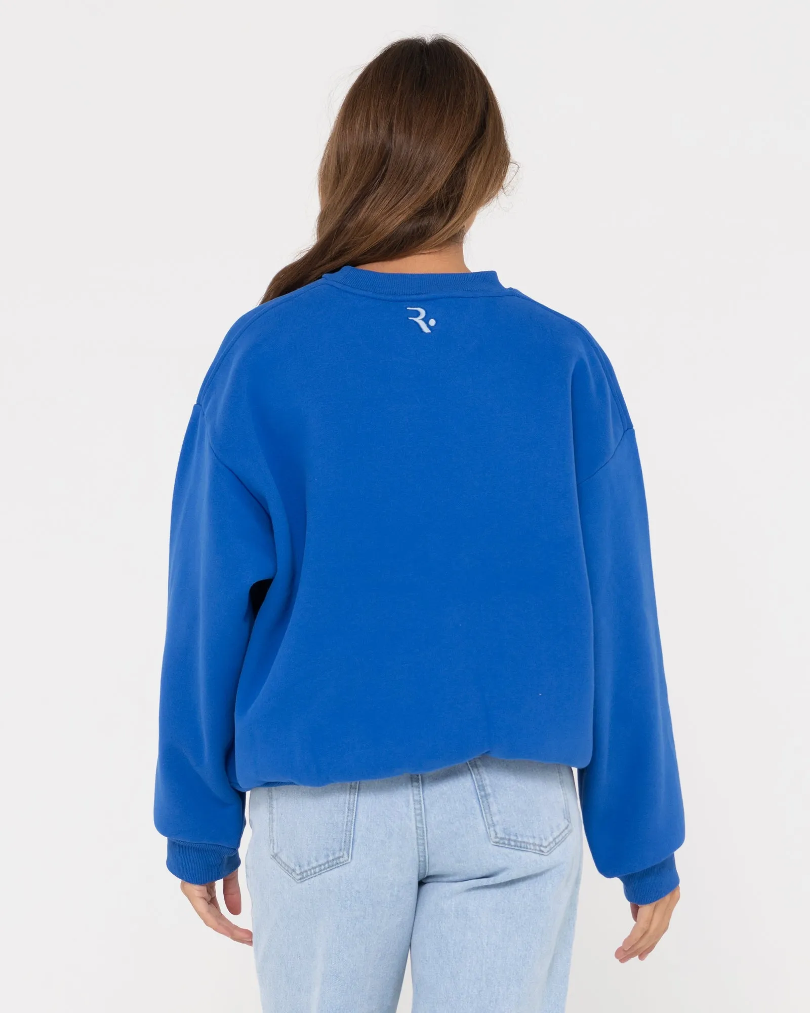 RUSTY SIGNATURE OVERSIZE CREW FLEECE