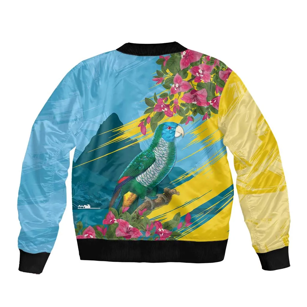 Saint Lucia Afro Bomber Jacket Tropical Vibes LT7