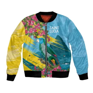 Saint Lucia Afro Bomber Jacket Tropical Vibes LT7