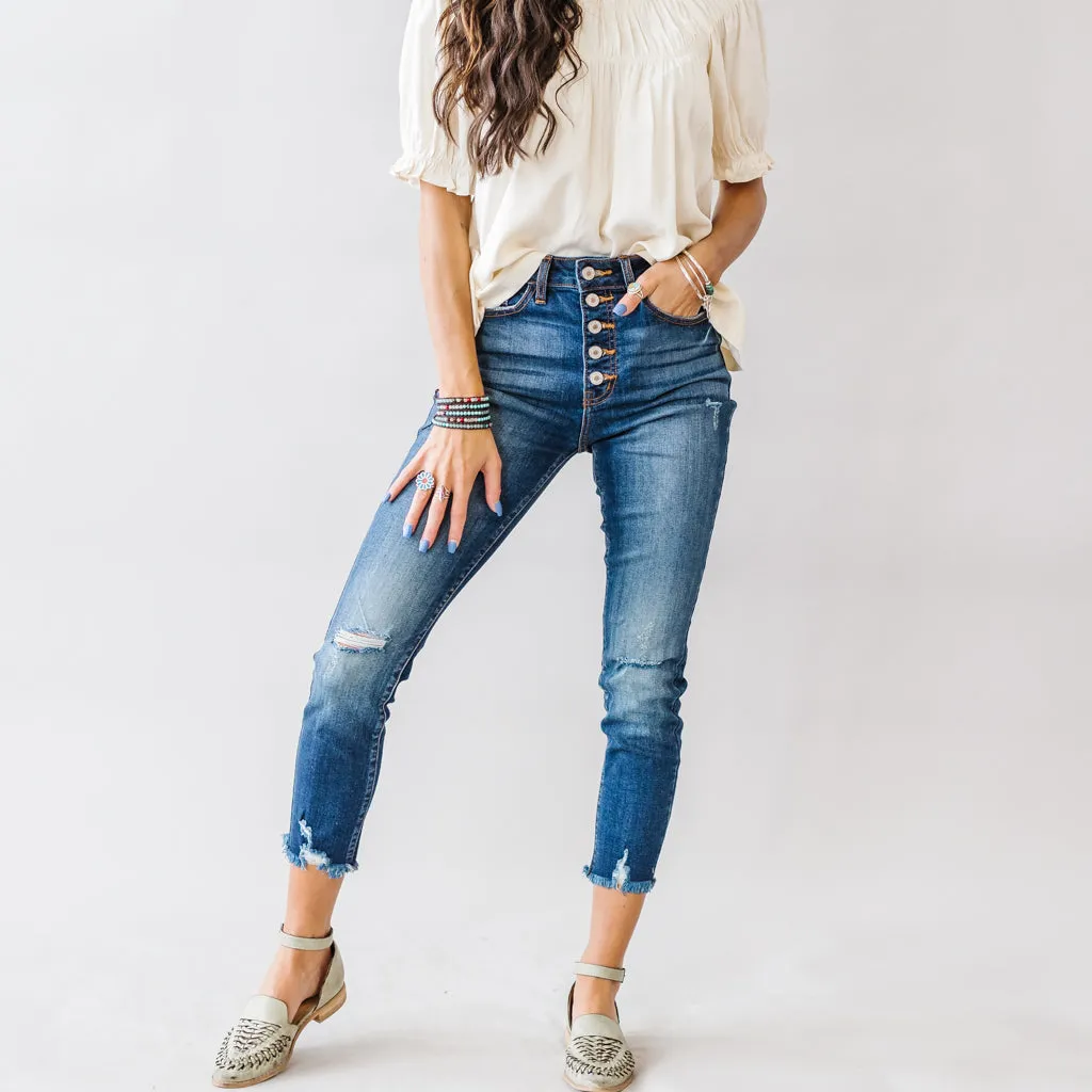 Salcido Kancan Button Fly Skinny
