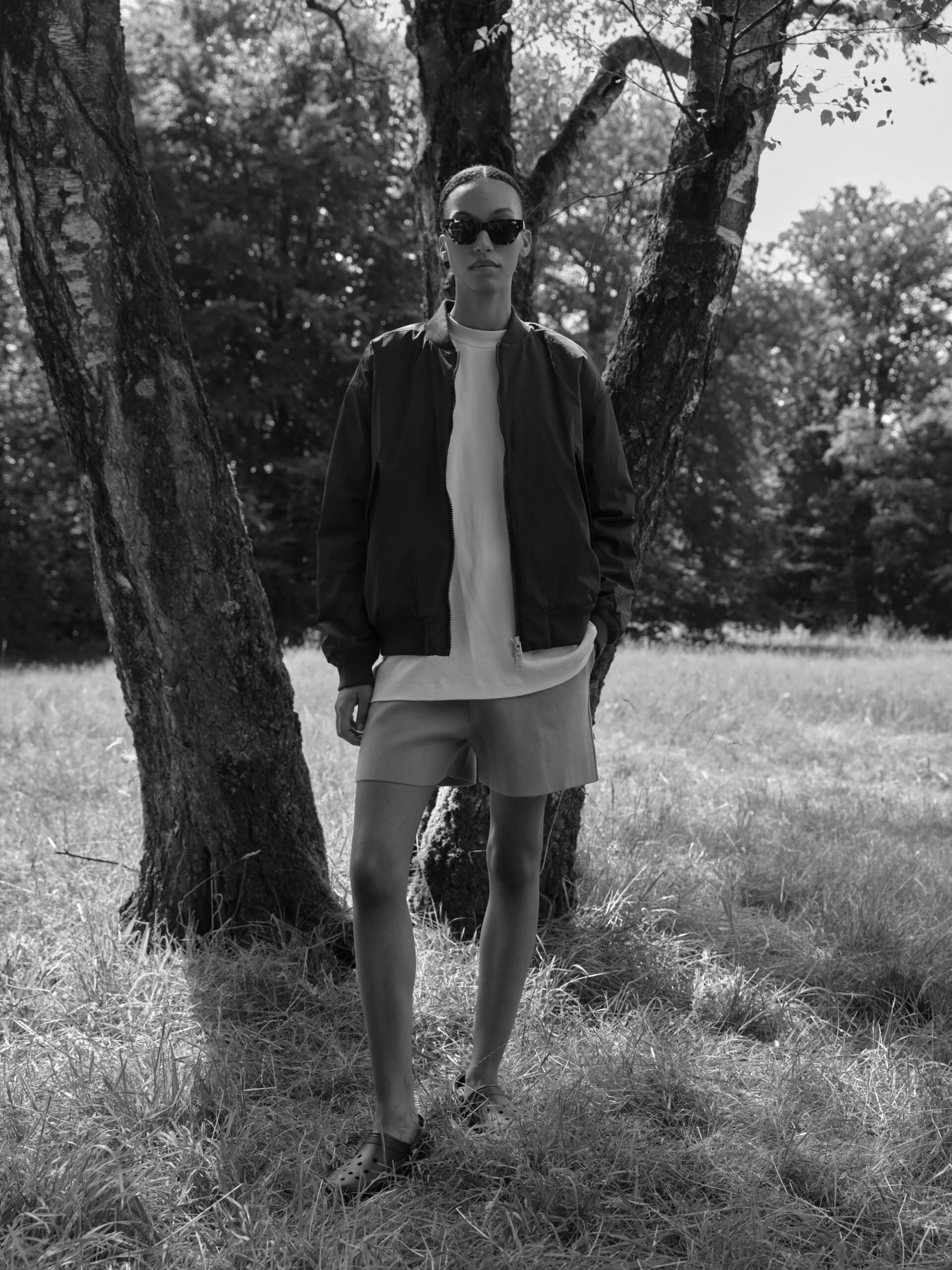 SALIA BOMBER JACKET in FADED BLACK