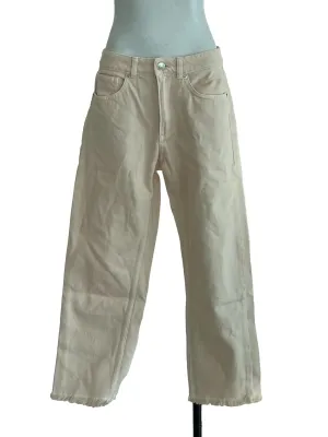 Salt White Distressed Bottom Jean