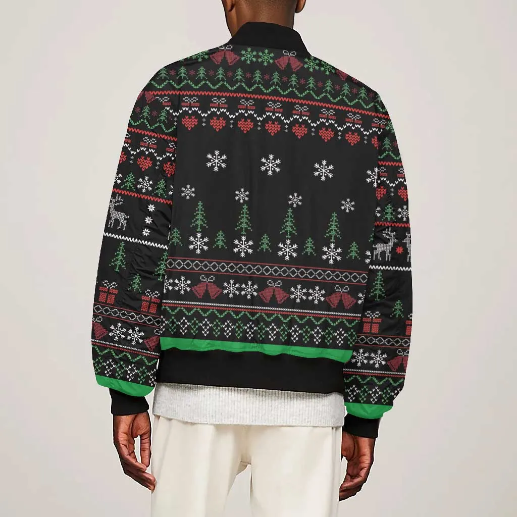 Santa Claus African Christmas Bomber Jacket Traditional Costume DT03