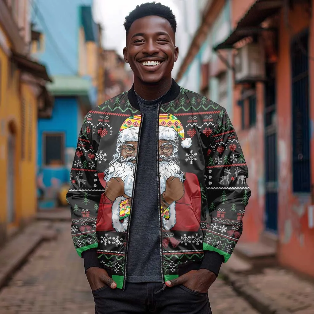 Santa Claus African Christmas Bomber Jacket Traditional Costume DT03