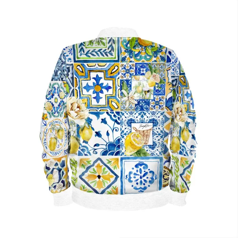 Sapori d'Amalfi B&B Men's Satin Bomber Jacket