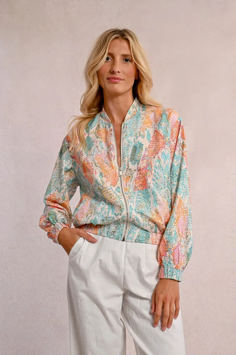 SHORT PRINTED BOMBER JACKET