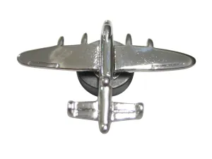 Silver Toned Bomber Plane Magnet