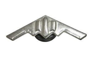 Silver Toned Stealth Bomber Plane Pendant Magnet