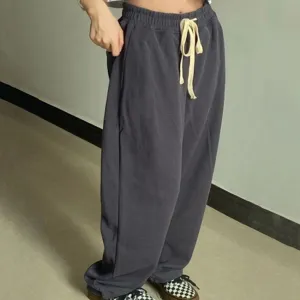 Simple Solid Color Baggy Sweatpants