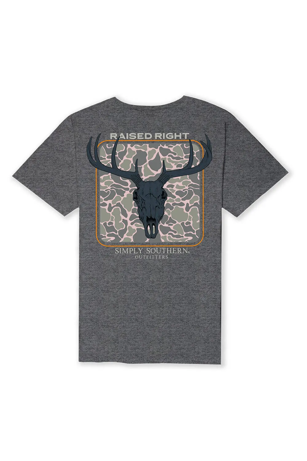Simply Southern Antler T-Shirt for Men in Grey | MN-SS-DEER-GRAPHITEHTHR-S