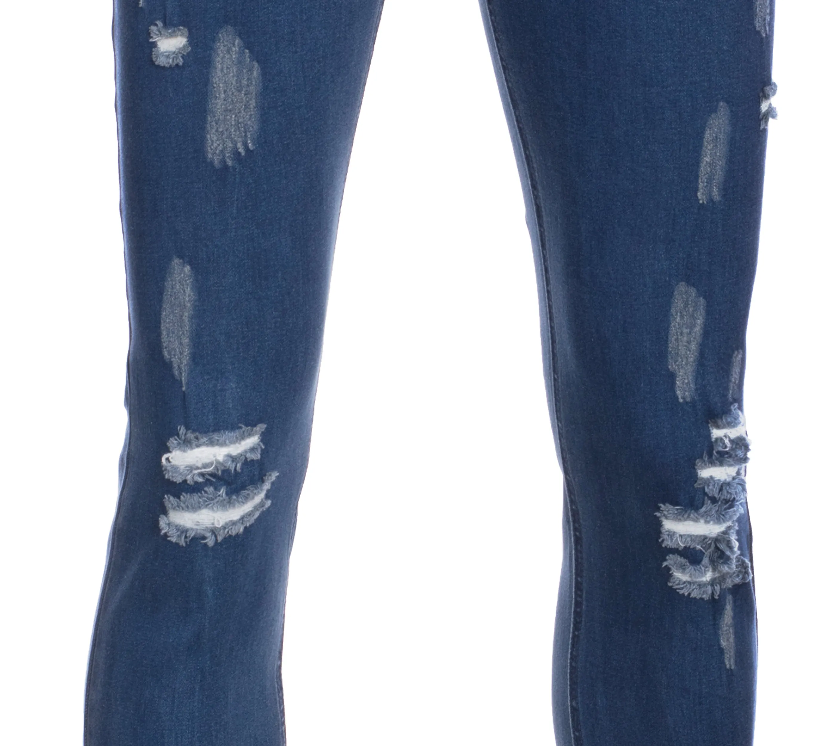 Skinny stretch ripped Jeans Dark Wash