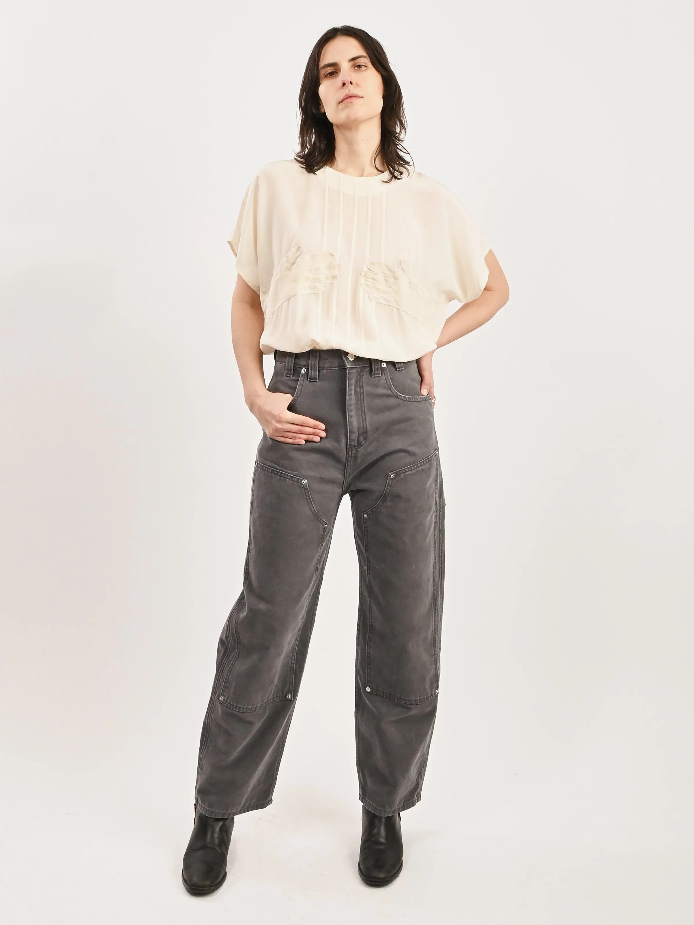 Slate Double Knee Baggy Jean