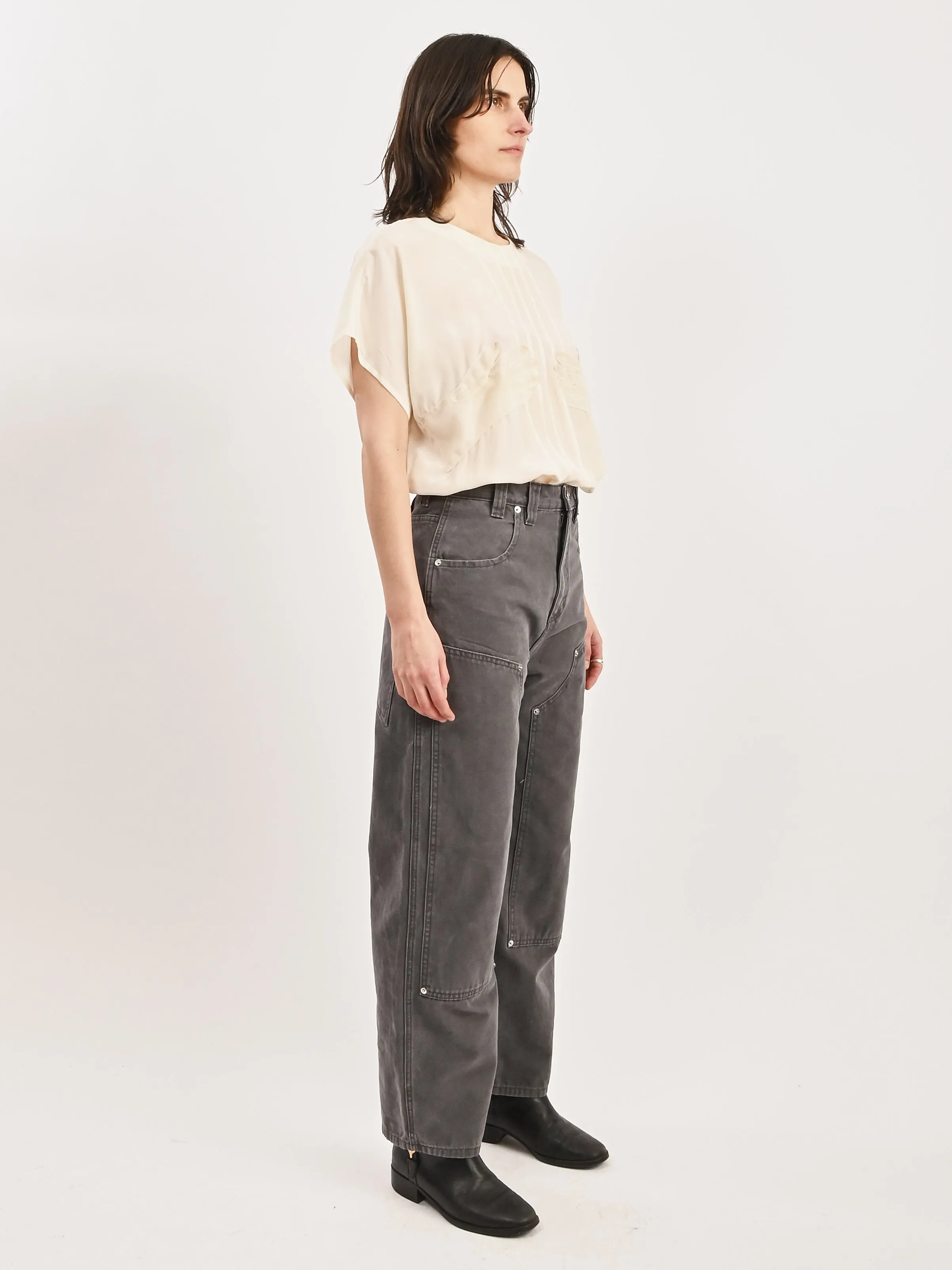 Slate Double Knee Baggy Jean