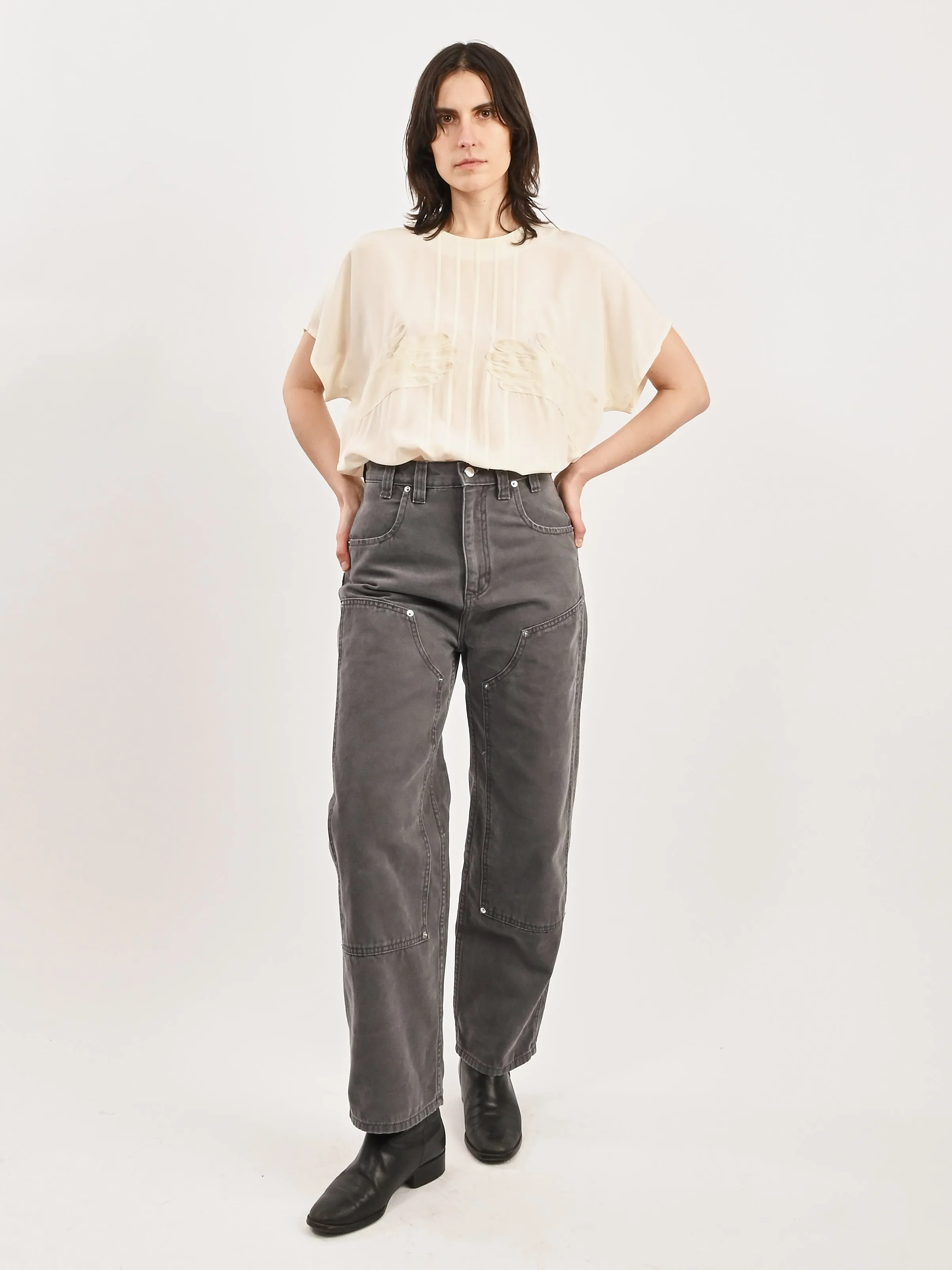 Slate Double Knee Baggy Jean