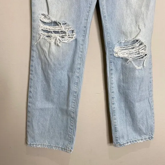 Slvrlake London Ankle Flare Crop Distressed Jeans *Heartbreak Hotel* Sz 26