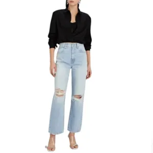Slvrlake London Ankle Flare Crop Distressed Jeans *Heartbreak Hotel* Sz 26
