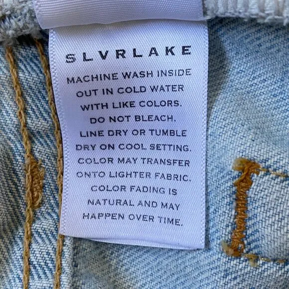 Slvrlake London Ankle Flare Crop Distressed Jeans *Heartbreak Hotel* Sz 26