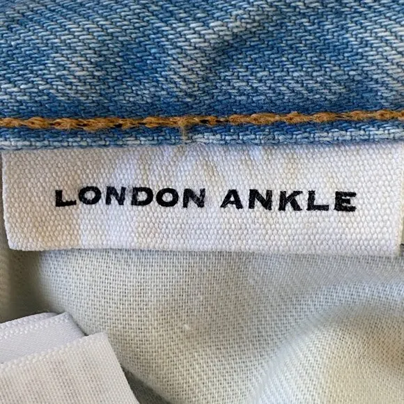 Slvrlake London Ankle Flare Crop Distressed Jeans *Heartbreak Hotel* Sz 26