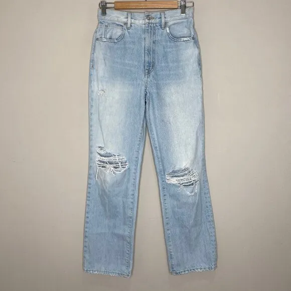 Slvrlake London Ankle Flare Crop Distressed Jeans *Heartbreak Hotel* Sz 26