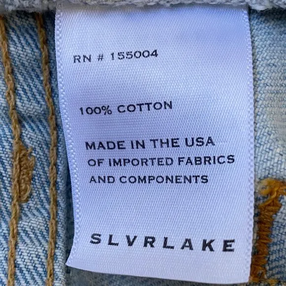 Slvrlake London Ankle Flare Crop Distressed Jeans *Heartbreak Hotel* Sz 26