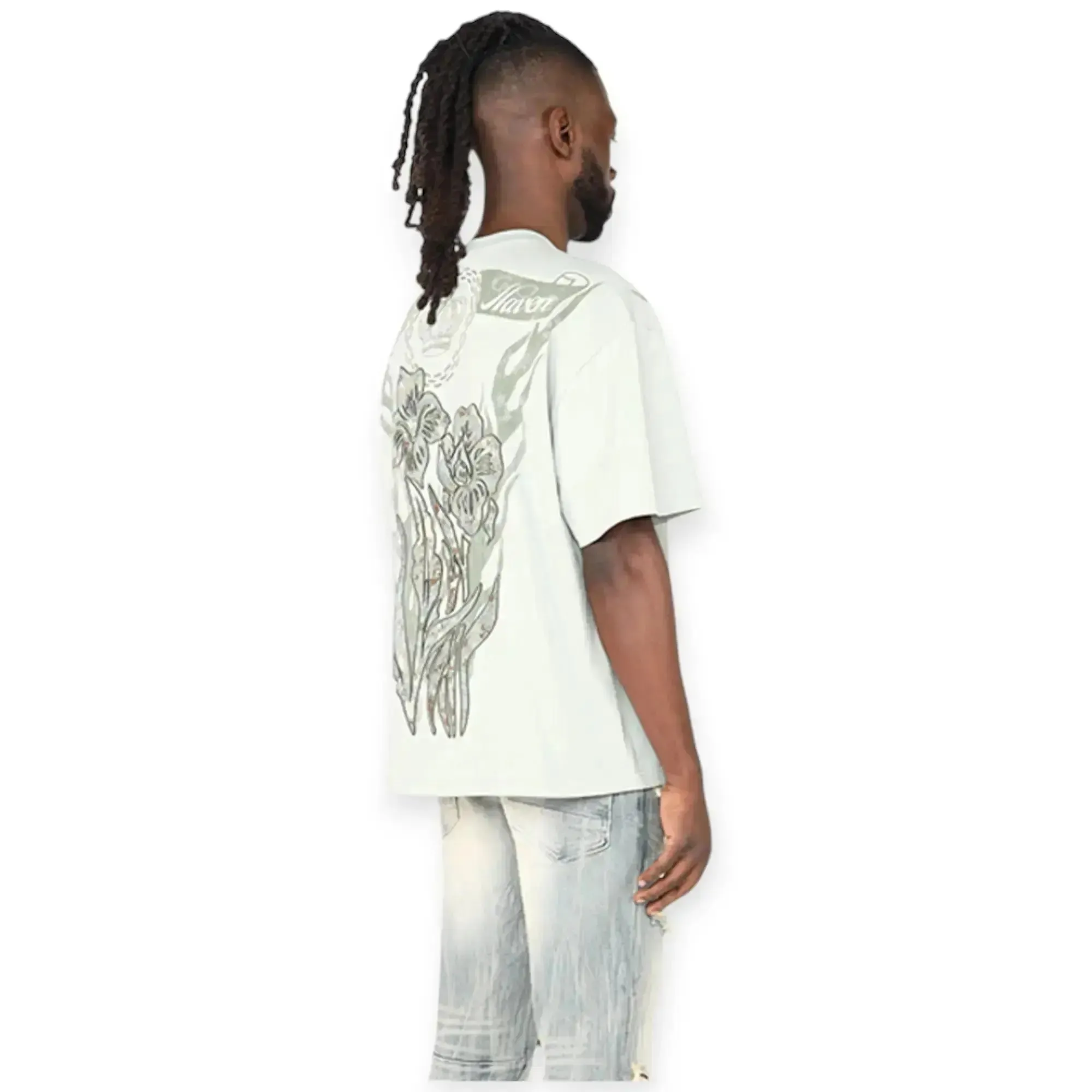 Smoke Rise Men Tapestry Heather Grey T-Shirt S25 Wide Crop (Mercury)