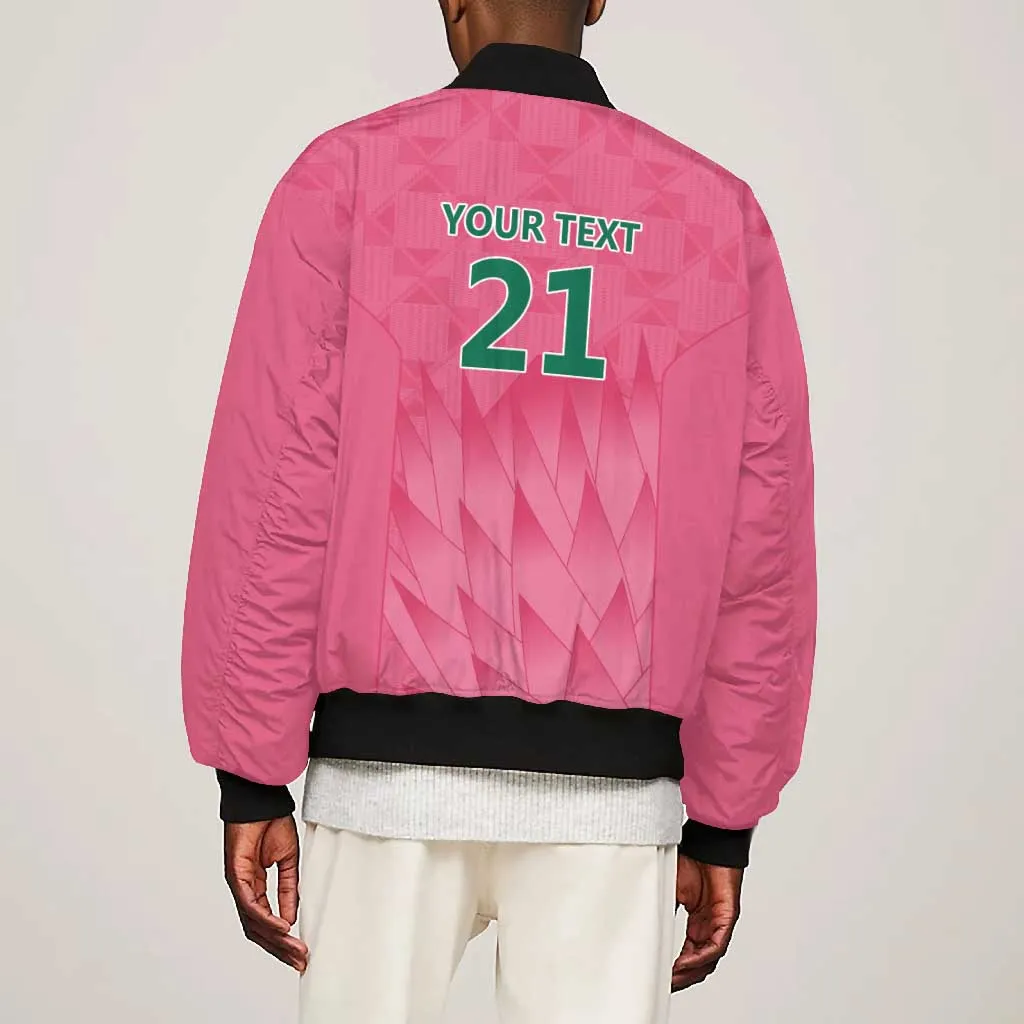 South Africa Cricket Custom Bomber Jacket African King Proteas Pink LT9