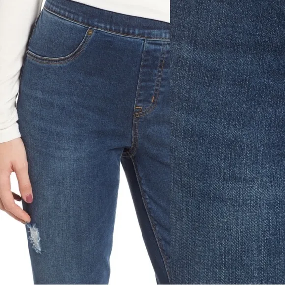 Spanx distressed skinny jeans size Medium Pullon
