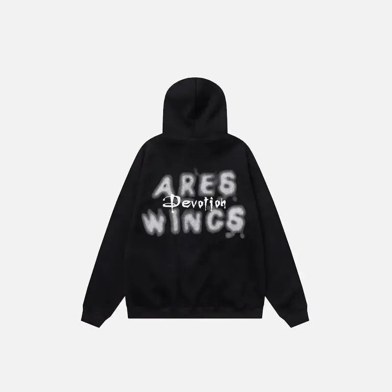 Spider Y2K Graphic Print Hoodie for Stylish Streetwear