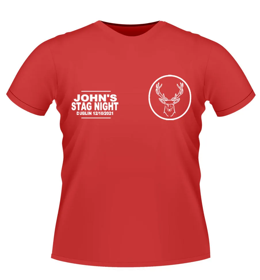 Stag Party 'Stag' Personalised T-shirt