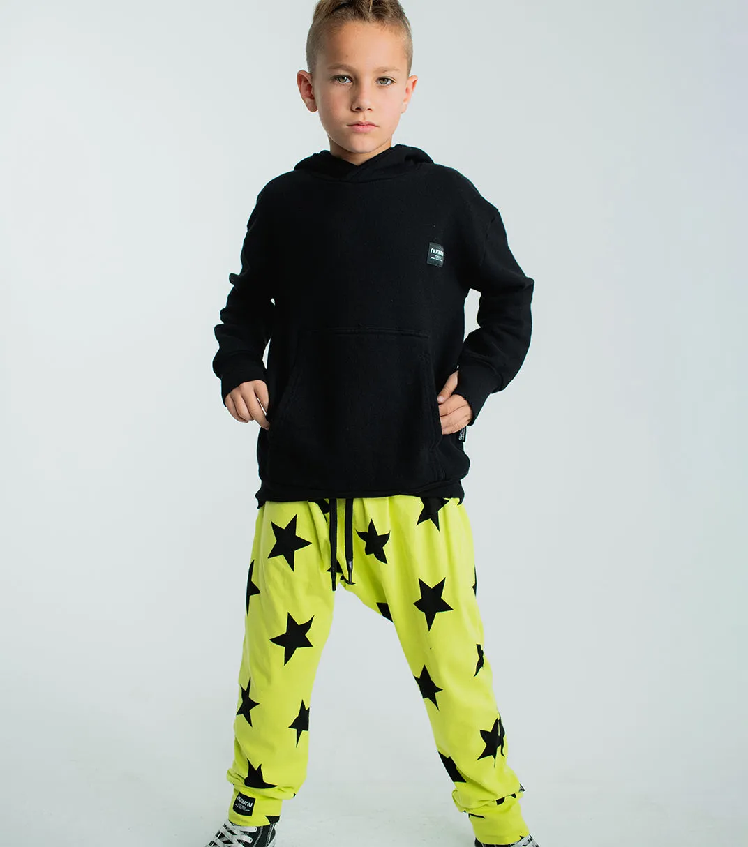 STAR BAGGY PANTS - HOT LIME