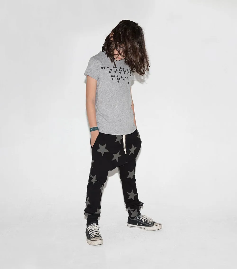 STAR BAGGY PANTS,Black