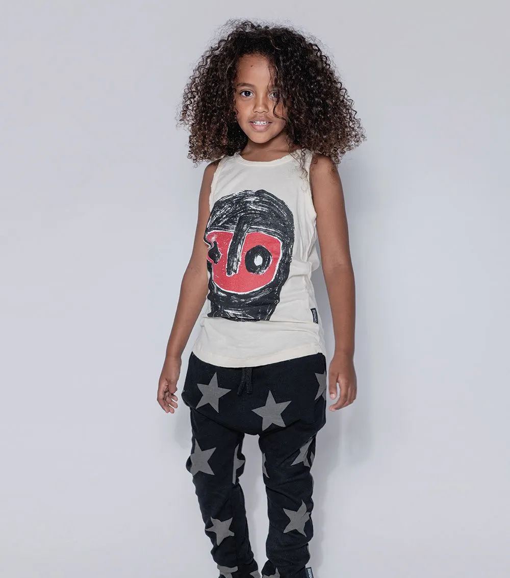 STAR BAGGY PANTS,Black