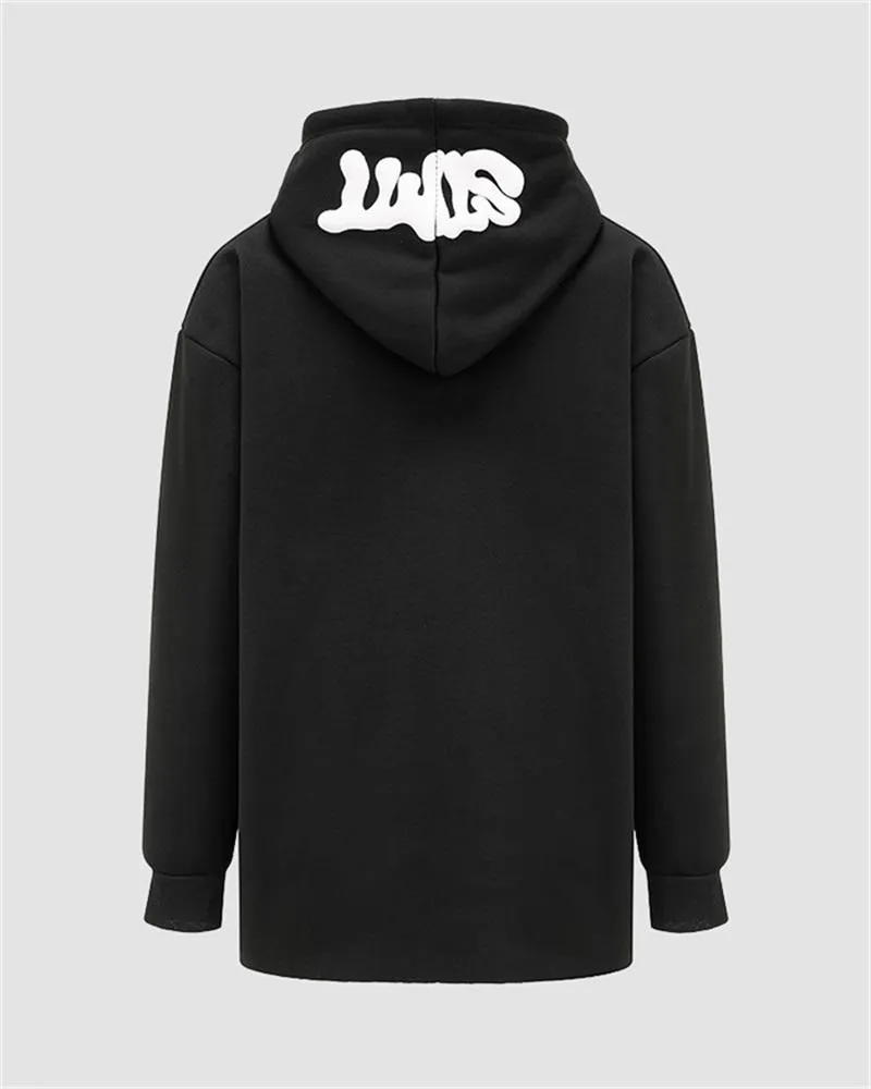 Star Graffiti Print Hoodies