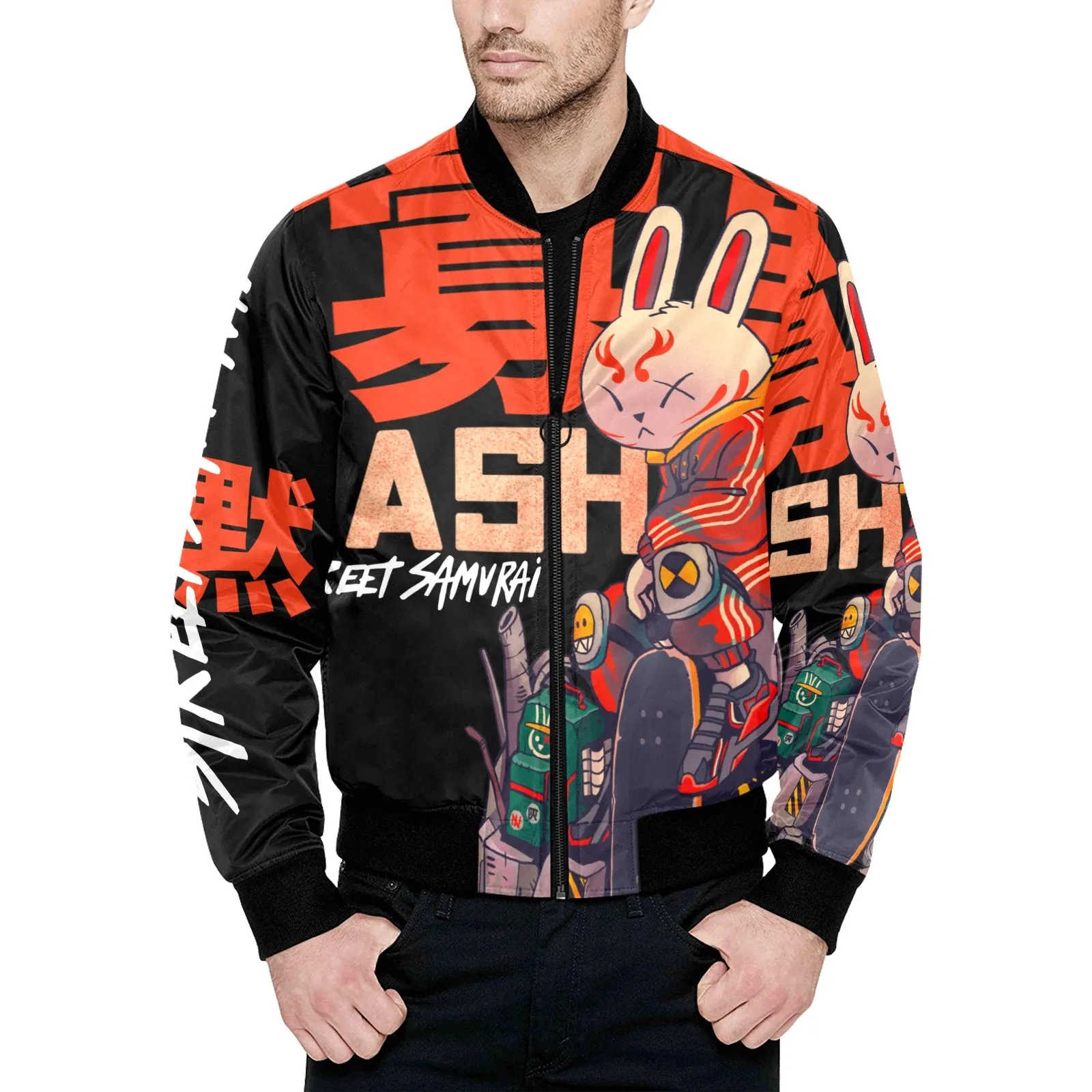 Street Samurai Quilted Bomber Jacket